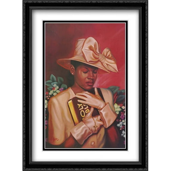 All That I Need 2x Matted 28x36 Large Black Ornate Framed Art Print by Henry Lee Battle