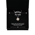 thumbnail image 1 of for All That I am, for All That I Have and Will be, I am Yours in Love Knot Rose Gold Necklace, Wife, Reusable Gifts for Wife, Wedding, Husband, Marriage, Anniversary, 1 of 6