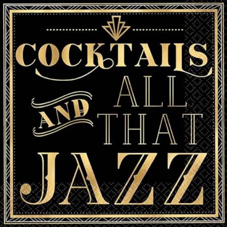 All That Jazz Cocktail Party Hot-Stamped Beverage Napkins