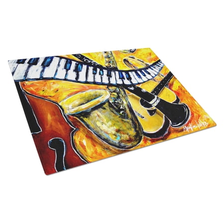 All That Jazz Glass Cutting Board Large