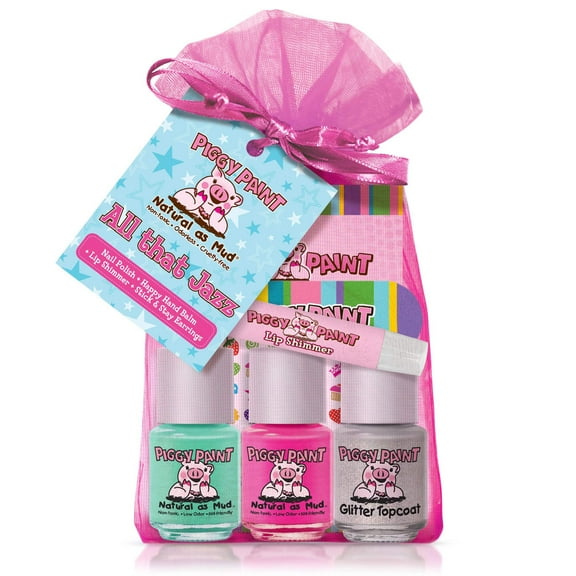 All that Jazz Gift Set by Piggy Paint Non-Toxic, Kid-Friendly, Safe Nail Polish