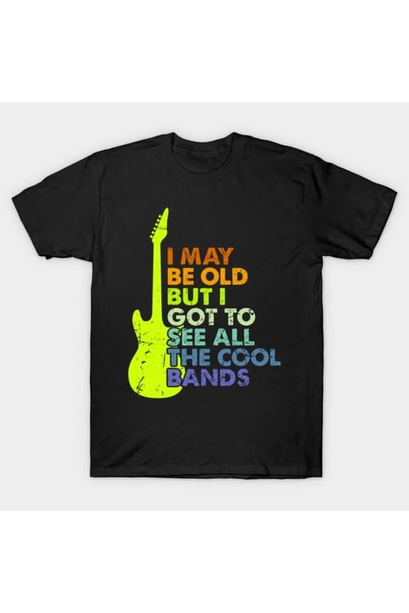 All The Cool Bands Funny Retro Vintage Classic Rock Music Fan Quote T-Shirt