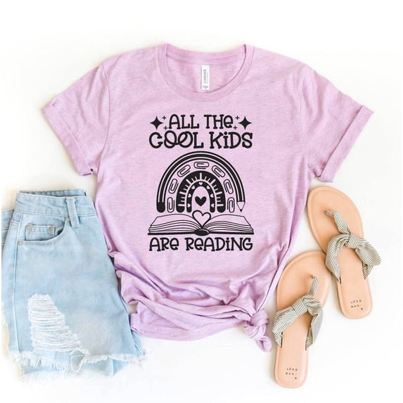 All The Cool Kids Are Reading T-shirt Bookworm Shirt Smart Student Tee Book Nerd Top School Librarian Gift Teacher Shirts Read Doing Lover Books