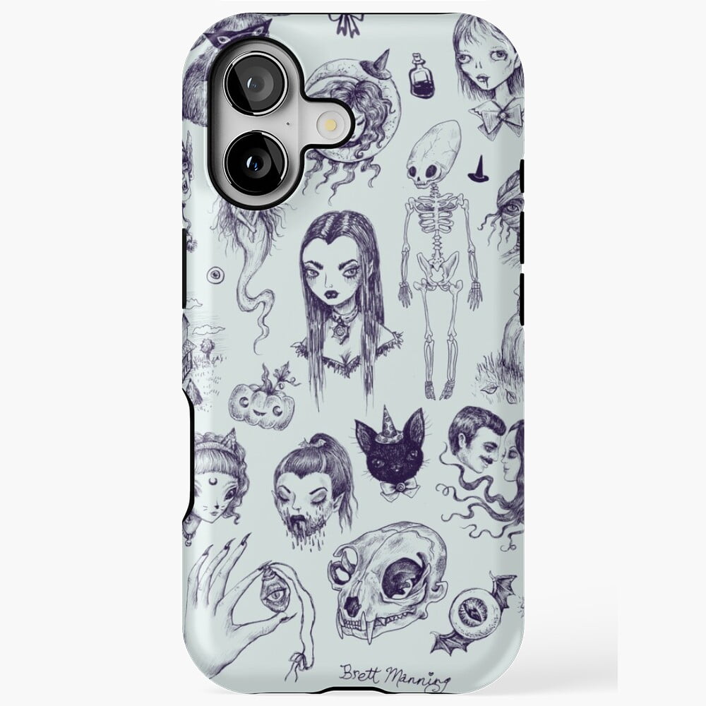 All The Creepy Stuff Retro Aesthetic Compatible Phone Case for iPhone ...