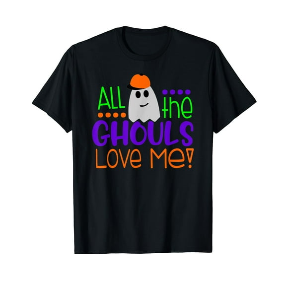 All The Ghouls Love Me Halloween Black T-Shirt Gift
