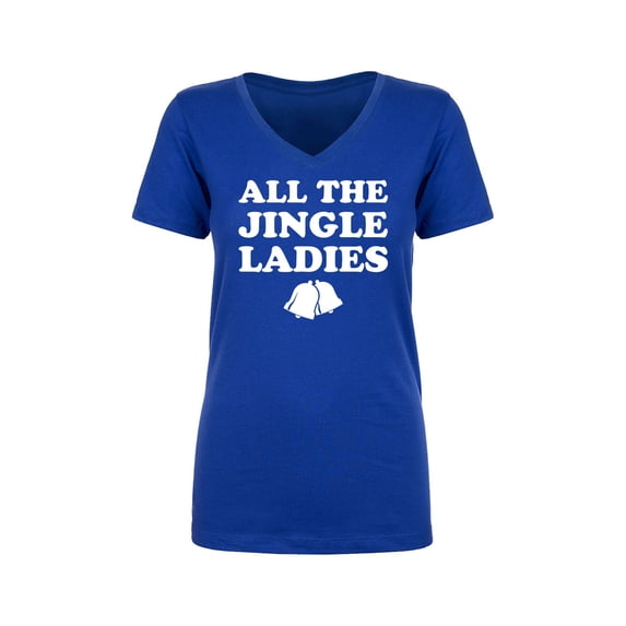 All The Jingle Ladies Womens V-Neck T-Shirt