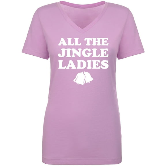 All The Jingle Ladies Womens V-Neck T-Shirt