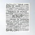 thumbnail image 1 of All The Names Of Jesus-Christ Poster Wall Art, Modern Wall Decor For Living Room Bedroom, 24x36 UNFRAMED, 1 of 3