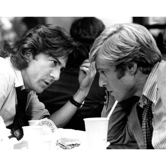 All The President's Men Dustin Hoffman Robert Redford at McDonald's 8x10 photo