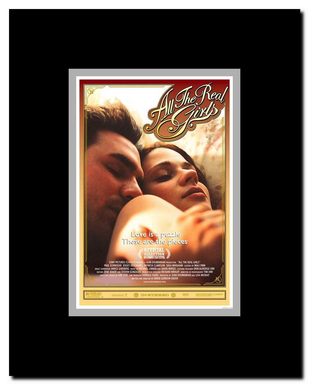 All The Real Girls Framed Movie Poster
