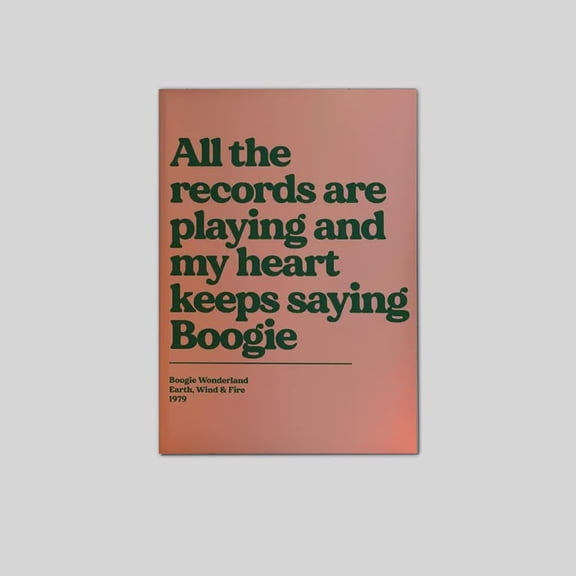All The Record Are Playing And My Heart Keep Saying Song Lyric Print Music Poster Size 24''x36'' The Golden Shop