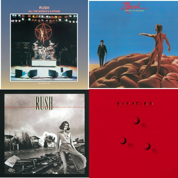 All The World's A Stage (180G) & Hemispheres (180G) & Permanent Waves (180G) & Hold Your Fire (180G) [LP Vinyl Bundle]