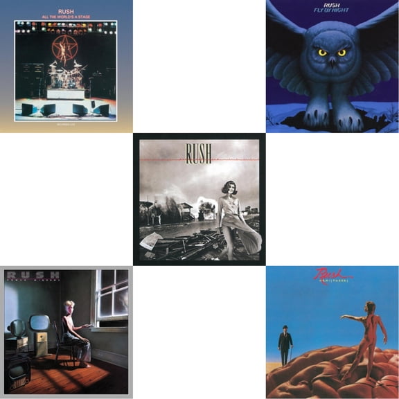 All The World's A Stage (180G) & Power Windows (180G) & Permanent Waves (180G) & Fly By Night (180G) & Hemispheres (180G) [LP Vinyl Bundle]