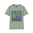 thumbnail image 1 of All Things Are Possible T-shirt, Light Blue, Unisex, S, Sage Color, 1 of 3