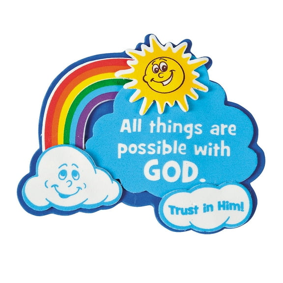 All Things Are Possible W God Foam Mag - Craft Kits - 12 Pieces