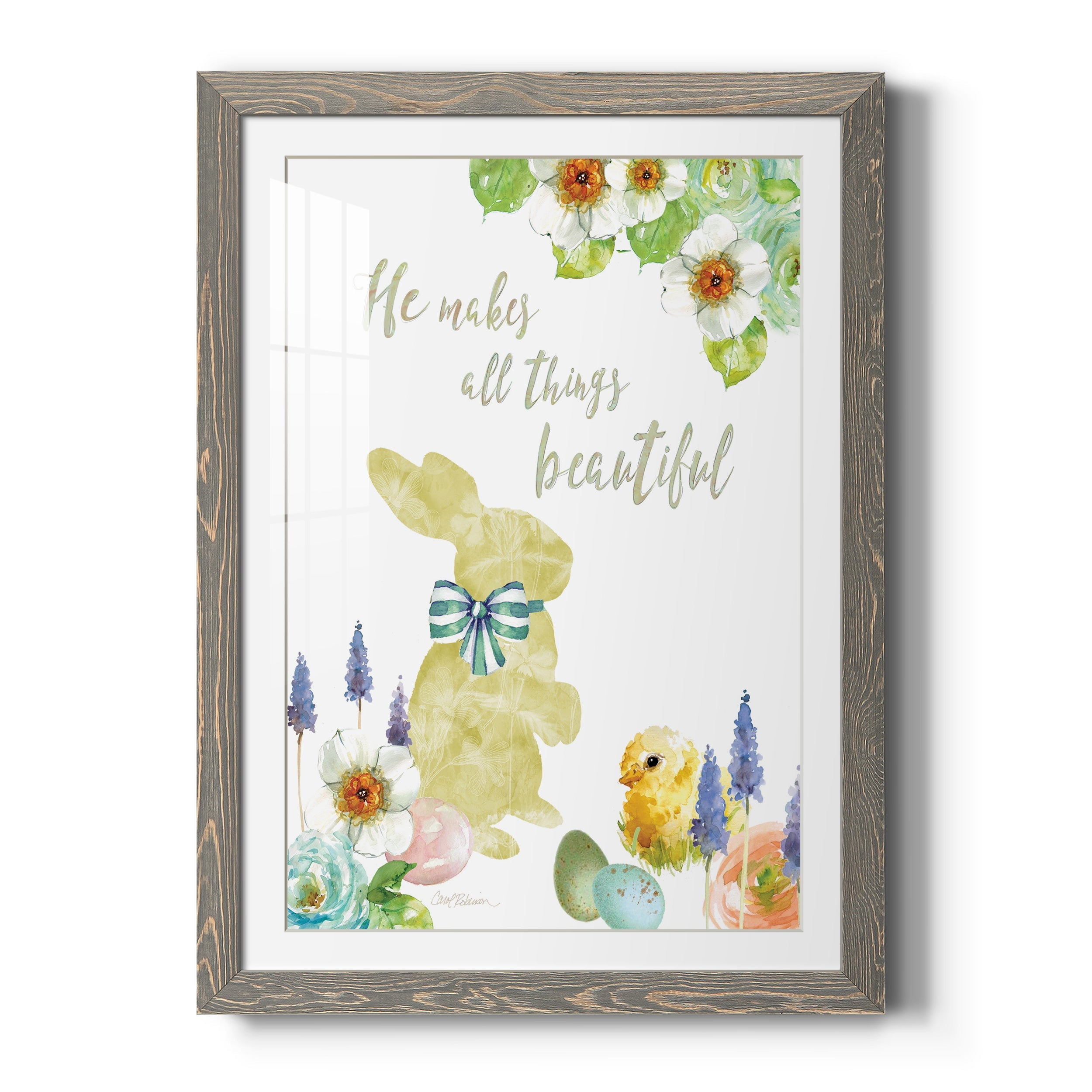 All Things Bunny - Premium Framed Print - Distressed Barnwood Frame - Ready to Hang