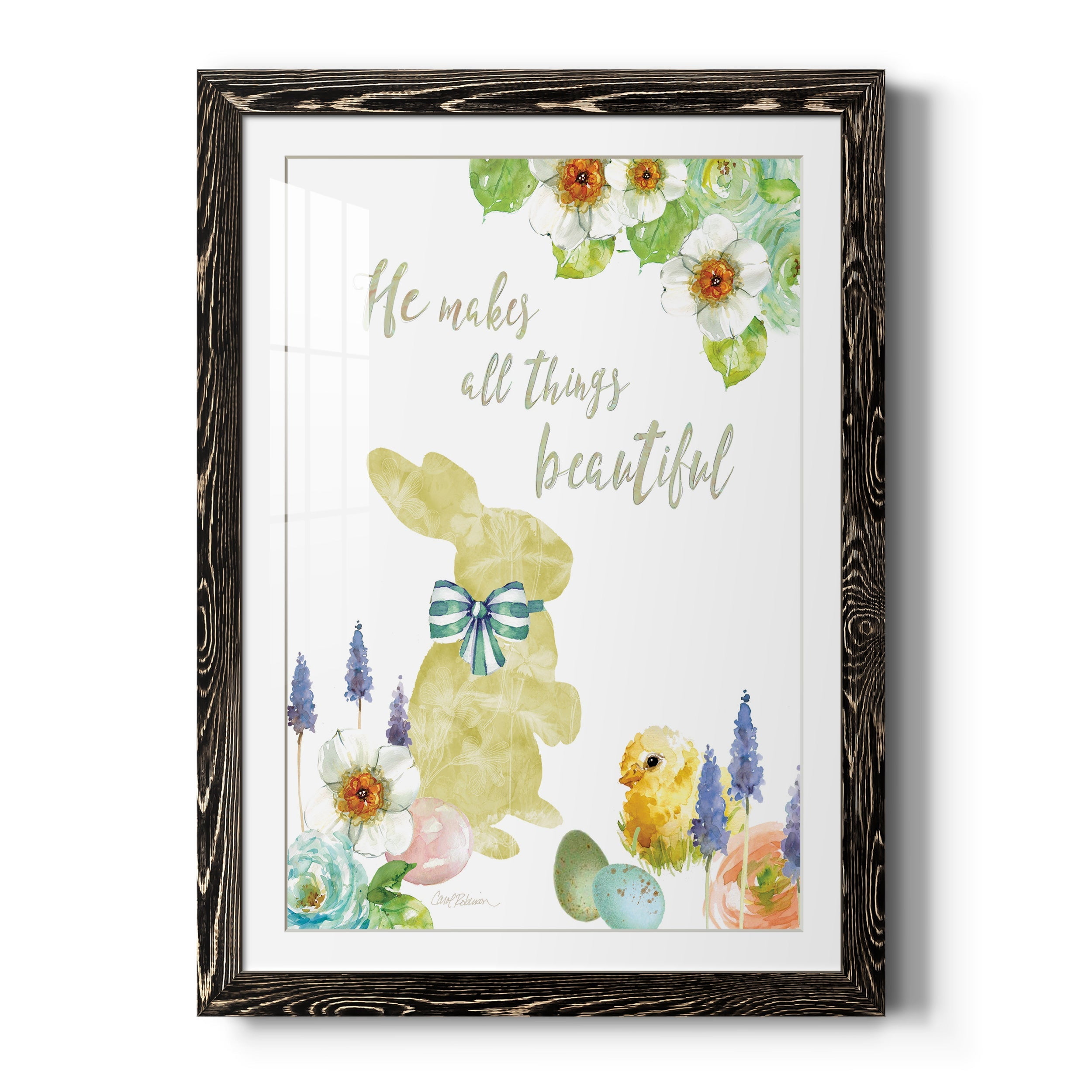 All Things Bunny - Premium Framed Print - Distressed Barnwood Frame - Ready to Hang