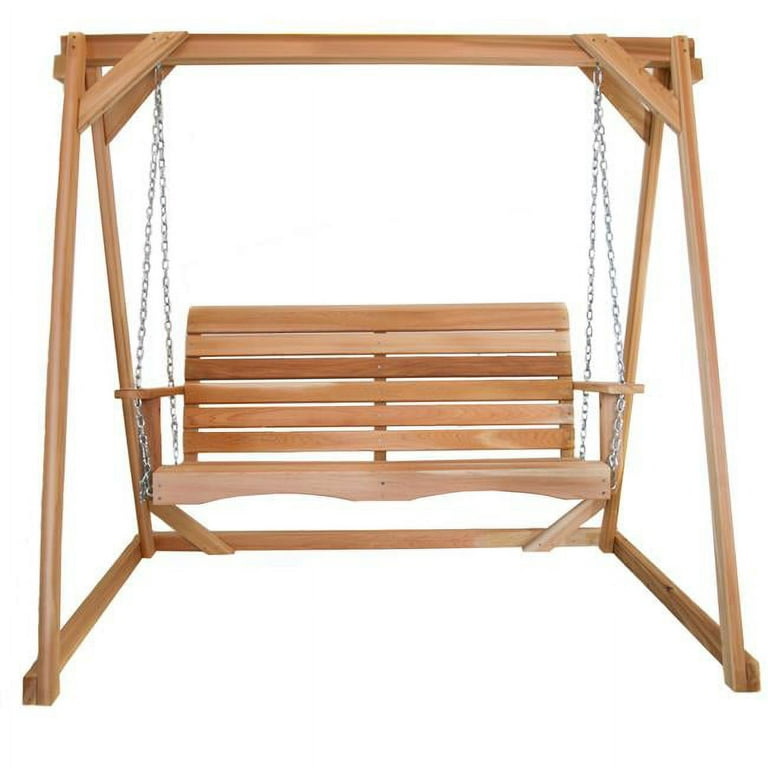 All Things Cedar 8-ft Wood Swing A-Frame