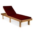 thumbnail image 1 of All Things Cedar CL78-R Reclining Cedar Chaise Lounger | Red Cushion- 82L x 25.875W x 14.25H, 1 of 4