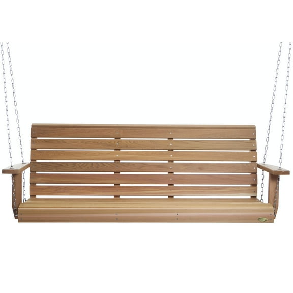 All Things Cedar PS60 Handcrafted Natural Cedar 5 Foot Wooden Porch Swing