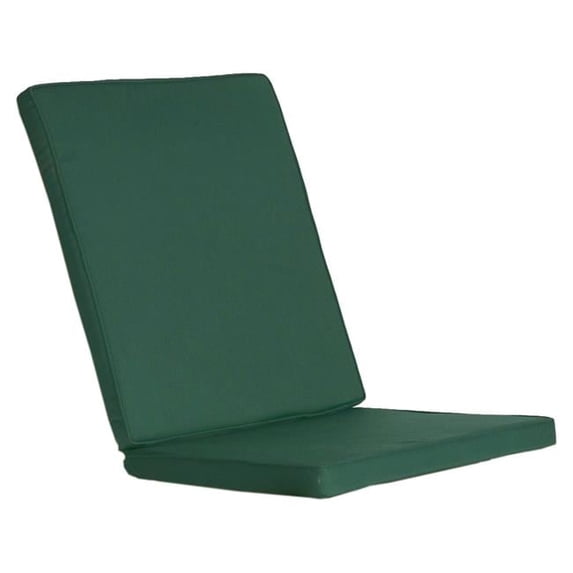 "All Things Cedar TC19-2-G 2 Folding Chair Outdoor Cushion | Green - 16L x 32W x 2H "