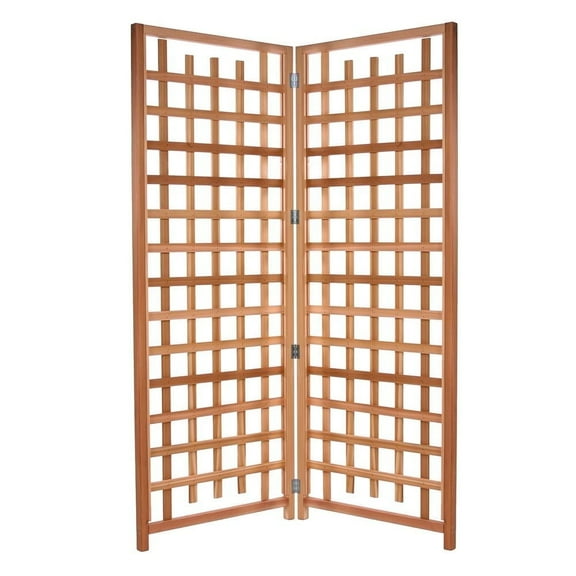 All Things Cedar TS33-2 2-Piece Cedar Outdoor Dual Trellis Panel Set Wood - 66L x 2W x 84H