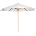 thumbnail image 1 of All Things Cedar TU90-W Teak Market Table Outdoor Umbrella | White  - 120L x 120W x 96H, 1 of 2