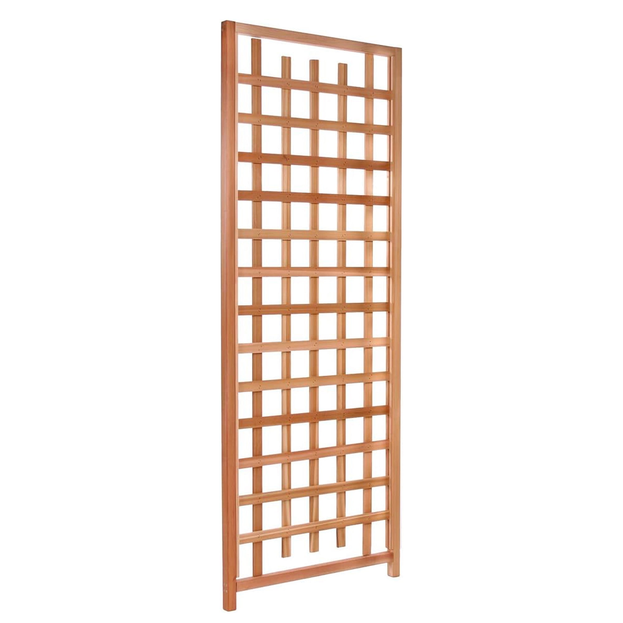 Beige Cedar Wood Outdoor Trellis Panel 33x2x84