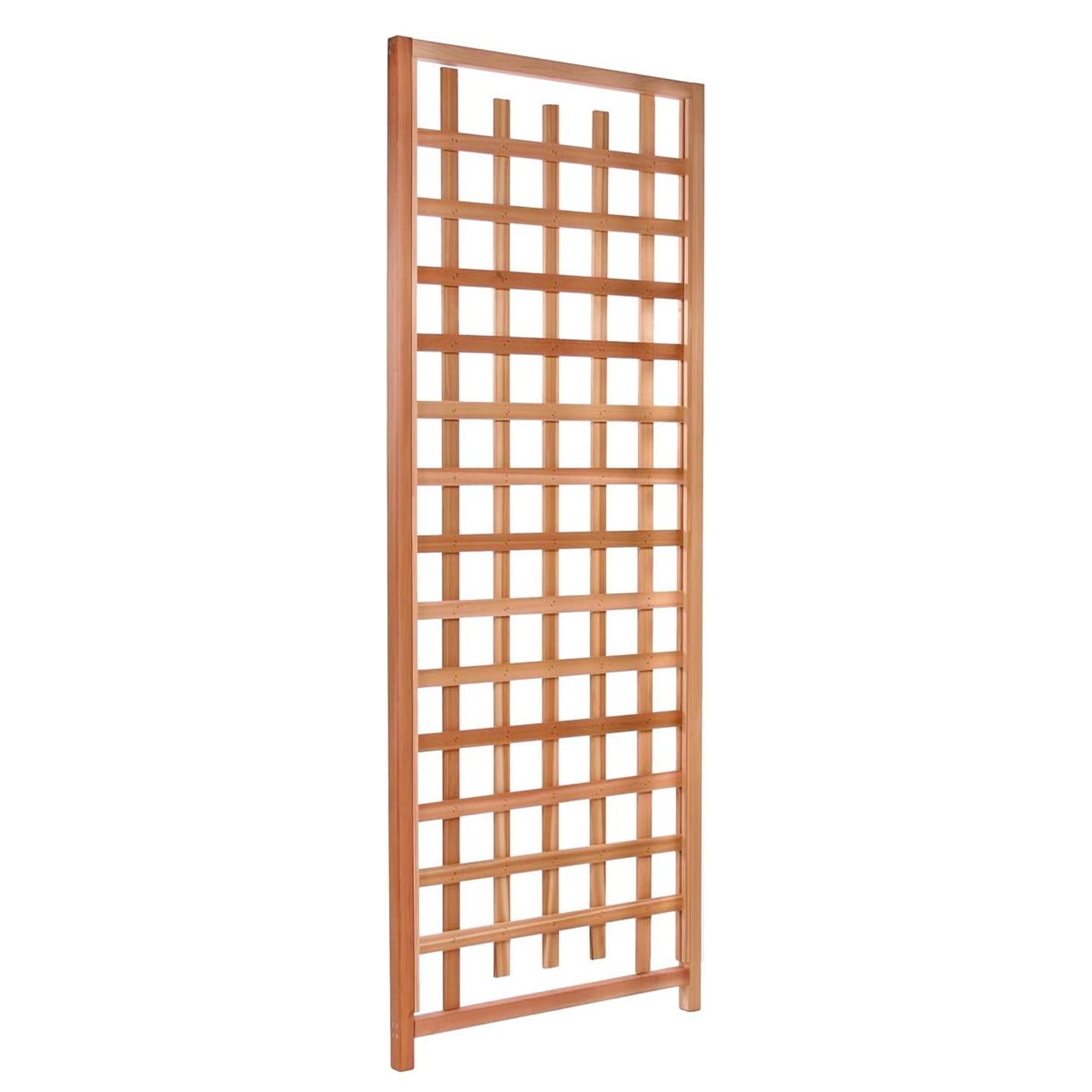 Beige Cedar Wood Outdoor Trellis Panel 33x2x84
