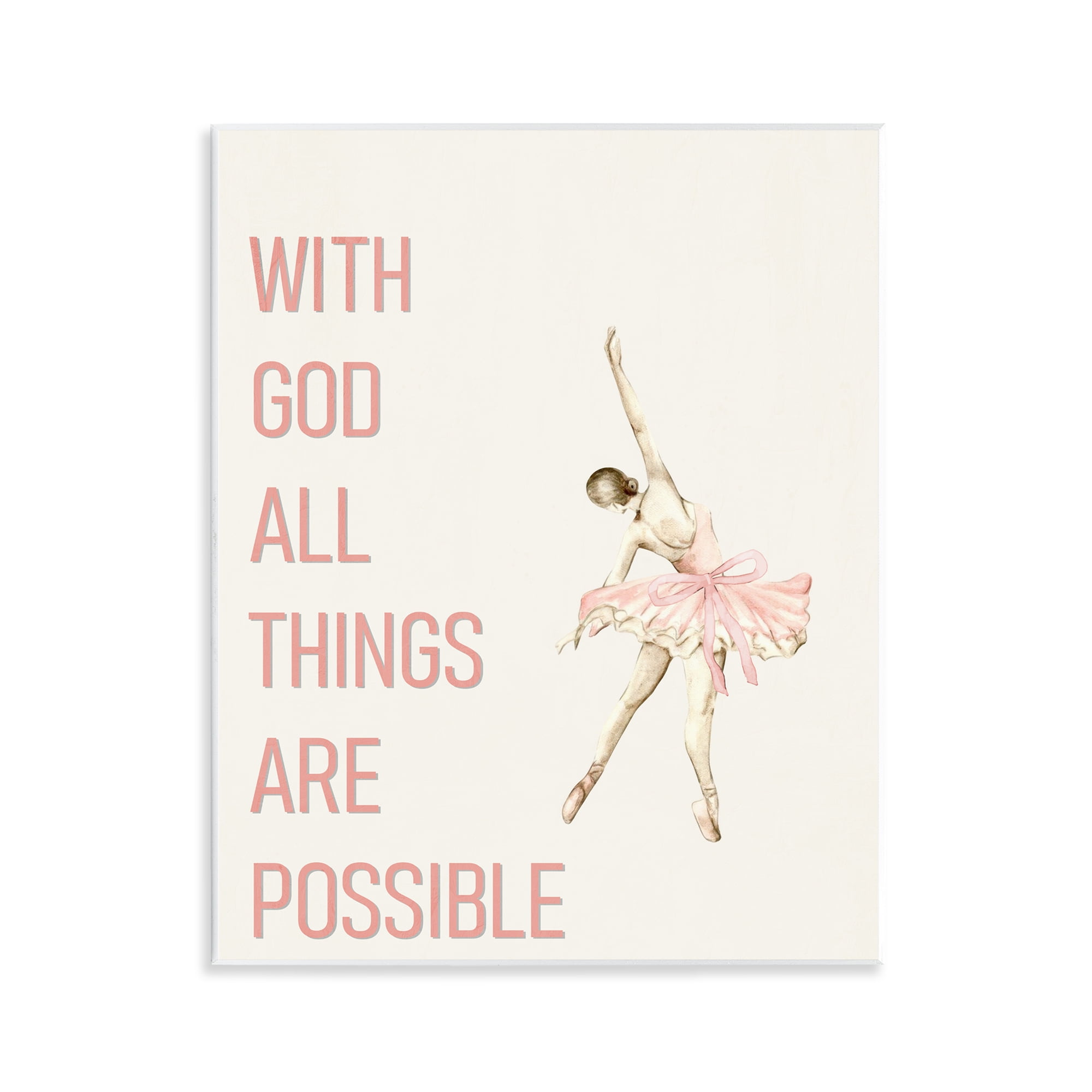 All Things Possible Ballerina Wall Plaque Art, design by Kim Allen