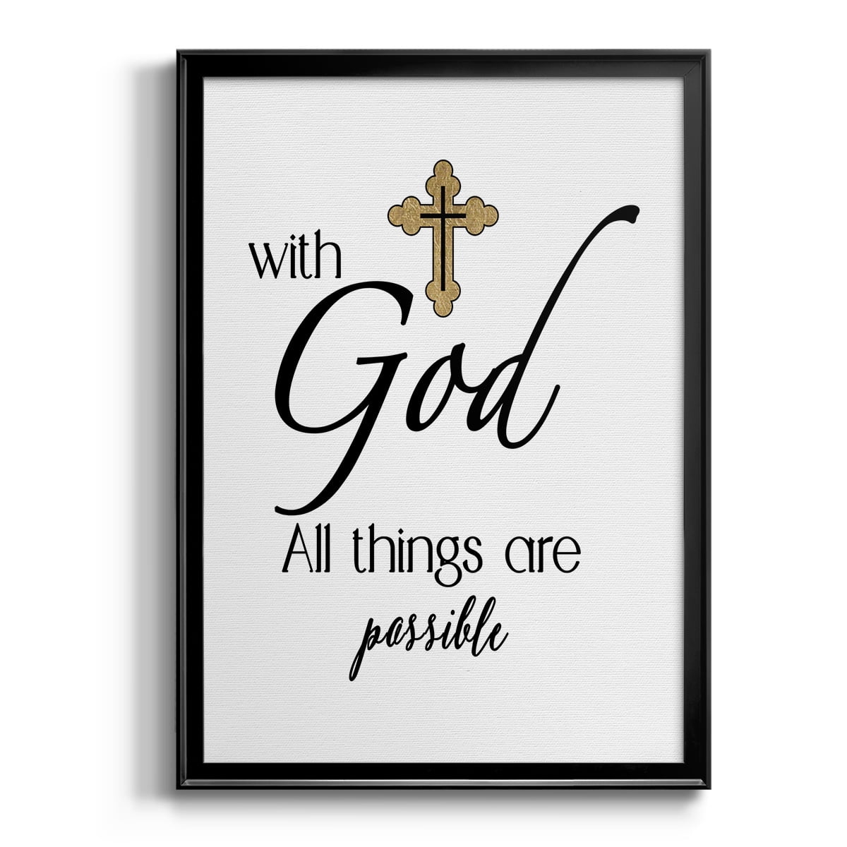 All Things Possible Gold Premium Classic Framed Print - Ready to Hang