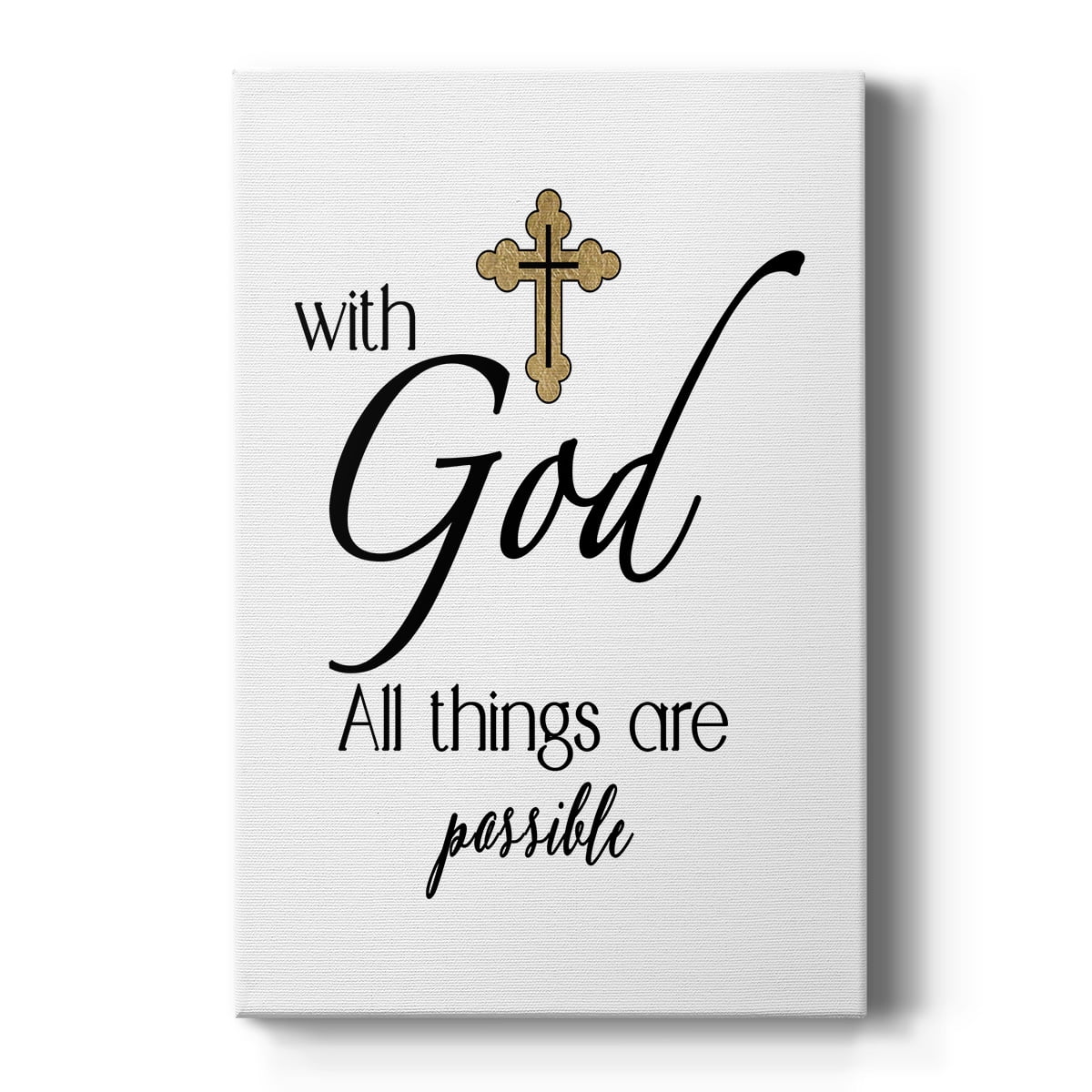 All Things Possible Gold Premium Gallery Wrapped Canvas - Ready to Hang