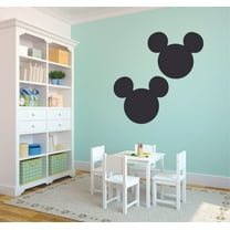 All Things Valuable Two Mickey Mouse Head Silhouette Wall Sticker, 20" x 18"