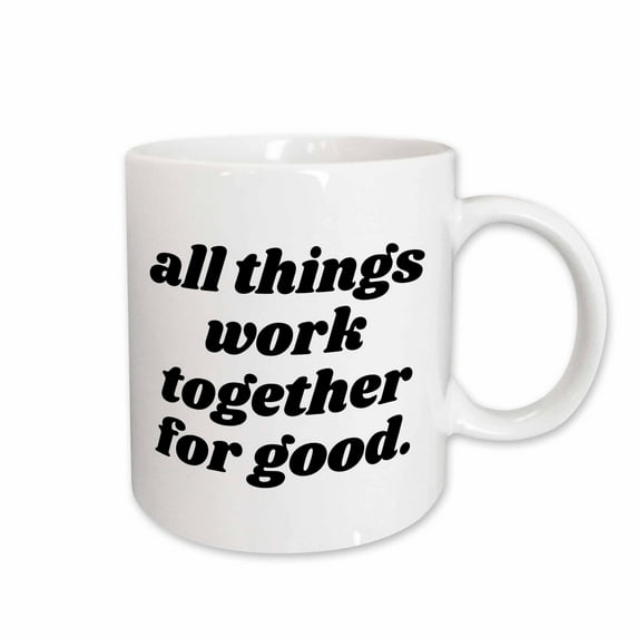 3drose, All Things Work Together for Good Christian Library Prints, 11oz Mug