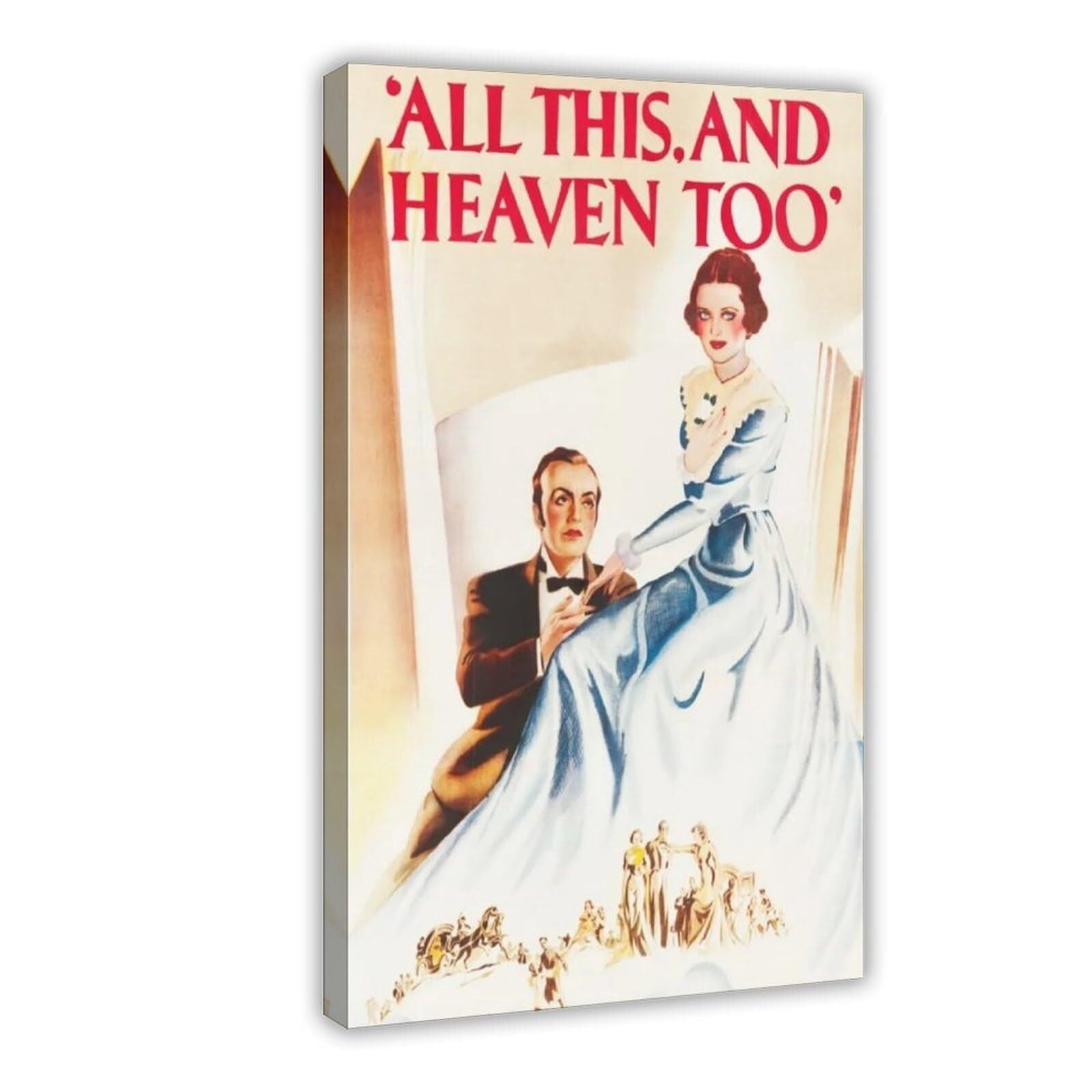 All This And Heaven Too 90s Old Movie Poster 3 Canvas Poster Wall Art ...