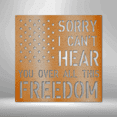 thumbnail image 1 of All This Freedom Sign Steel Sign Laser Cut Powder Coated Home & Office Metal Wall Decor Multiple Sizes & Colors, 1 of 5