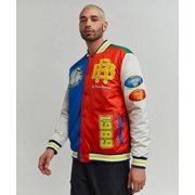 REASON CLOTHING Reason Men's All Time Champ Nylon Bomber Long Sleeve Varsity Jacket