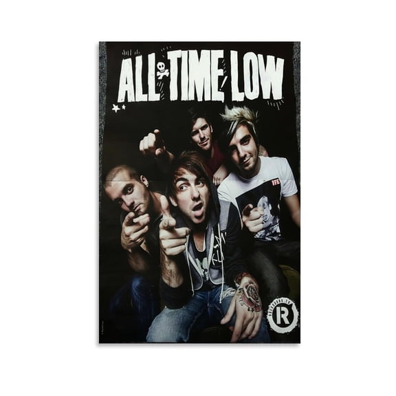 All Time Low Canvas Poster Bedroom Decor Office Decor Gifts Unframe-style