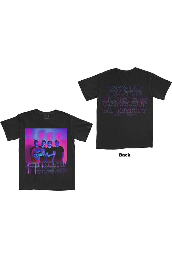 All Time Low Unisex T-Shirt Blurry Monster (Back Print) (Medium)