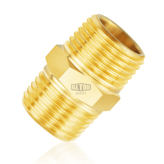 All Tool Depot Brass HEX Nipple 3/4" Male NPT MNPT Fuel / AIR/ Water / Oil/ Gas WOG (50 Pack)