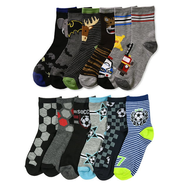 All Top Bargains 6 Pairs Boys Socks Crew Wholesale Casual Size 4-6 4T 5T Lot Little Kids Fashion