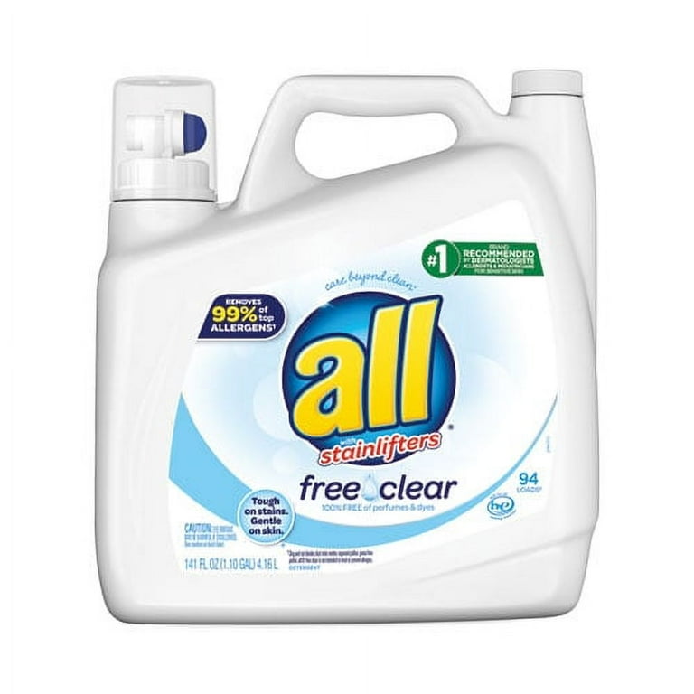 Ultra Free Clear Liquid Detergent, Unscented, 141 oz Bottle, 4/Carton Ultra Free Clear Liquid Detergent, Unscented, 141 oz Bottle, 4/Carton