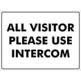 thumbnail image 1 of All Visitor Please Use Intercom Sign Metal Tin Sign12x16 Inches Caution Danger Safety Security Warning Notice Signs, 1 of 5