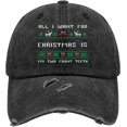 All Want for Christmas is My Two Frontth Dentist Xmas Hats for Mens