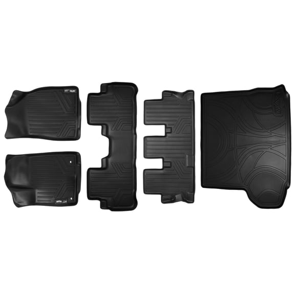 SMARTLINER 4 Rows Custom Fit Floor Liners Compatible with 2014 - 2019 Toyota Highlander