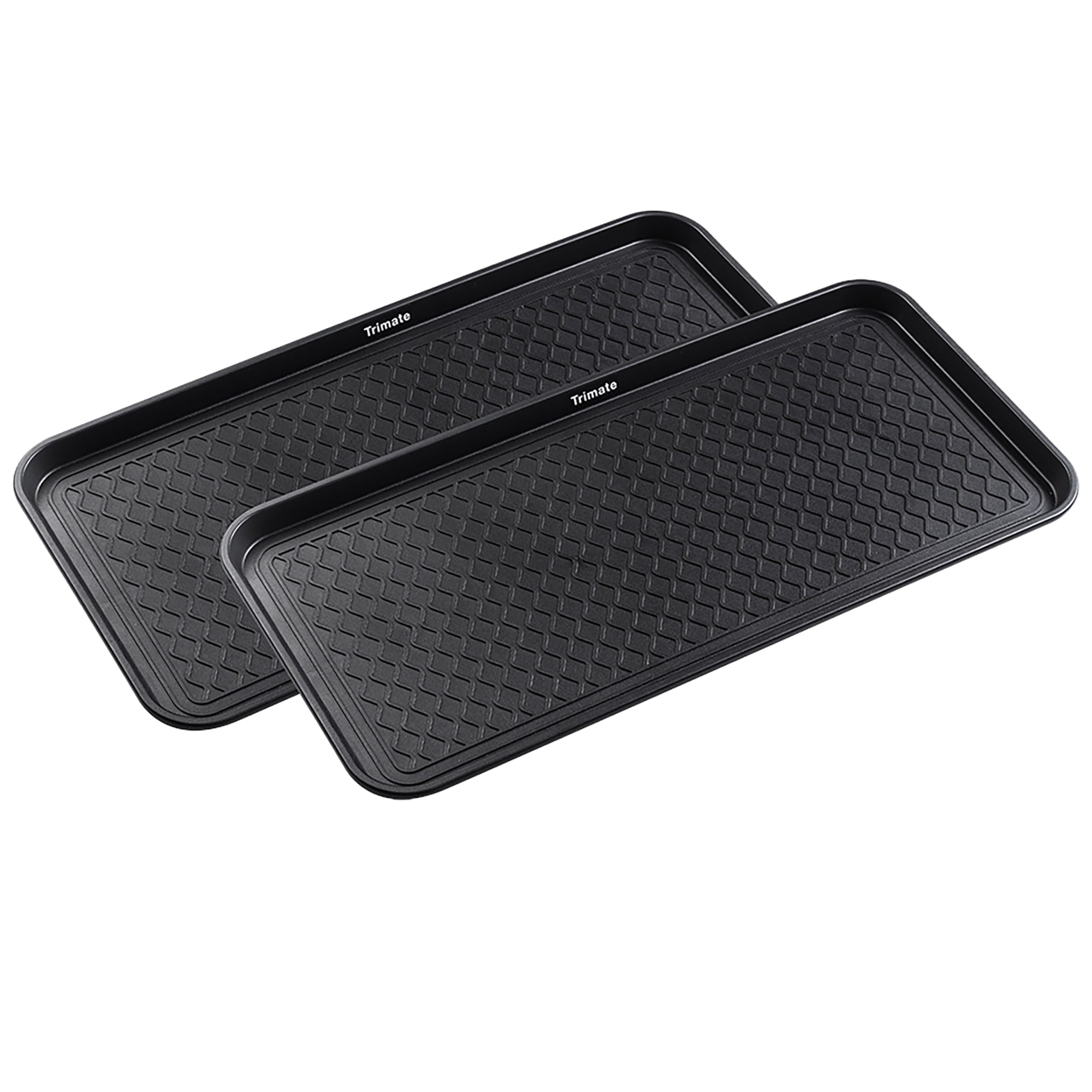 Stalwart 24x15 All Weather Boot Tray With Water Resistant Plastic Utility Shoe  Mat For Indoor And Outdoor Black : Target
