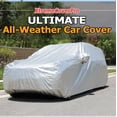 thumbnail image 1 of All Weather Car Cover Fits 1998 1999 2000 2001 2002 Isuzu Trooper , waterproof, uv-proof, easy access zipper, wind-proof, detachable straps SILVER, 1 of 7
