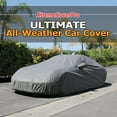thumbnail image 1 of All Weather Car Cover Fits 2010 2011 2012 Lexus HS250h , waterproof, uv-proof, easy access zipper, wind-proof, detachable straps grey, 1 of 14