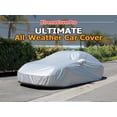 thumbnail image 1 of All Weather Car Cover Fits 2016 2017 2018 2019 Buick LaCrosse , waterproof, uv-proof, easy access zipper, wind-proof, detachable straps SILVER, 1 of 7