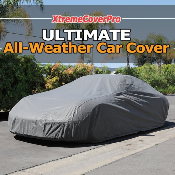 All Weather Car Cover Fits Chrysler Crossfire 2004 2005 2006 2007 2008 , waterproof, uv-proof, easy access zipper, wind-proof, detachable straps GREY